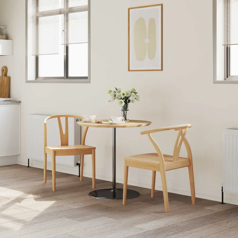 Chaise de salle à manger 2 pcs Naturel - 3