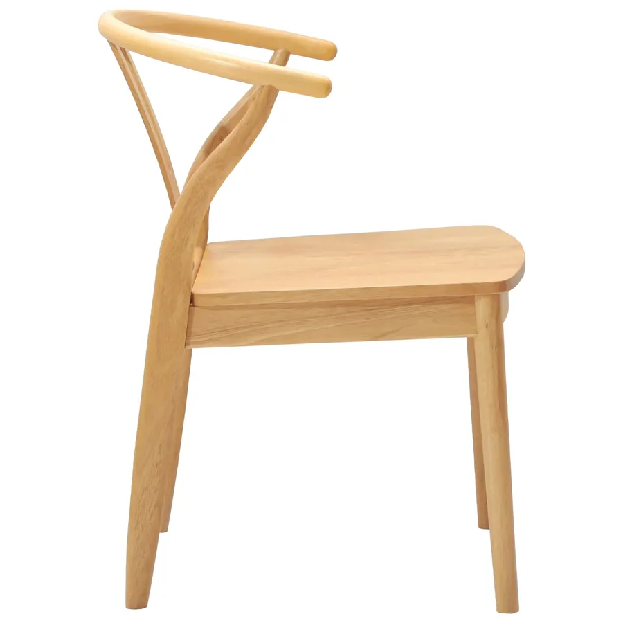 Chaise de salle à manger 2 pcs Naturel - 6