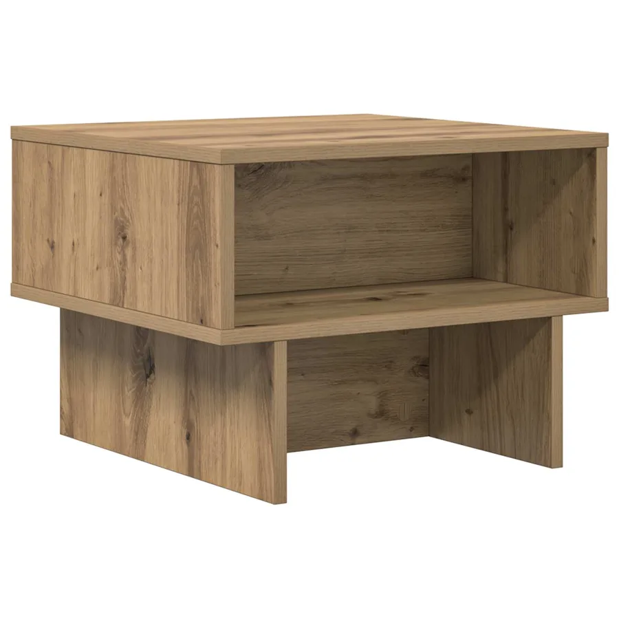 Table basse Chêne artisanal 48 x 46 x 35 cm Bois d'ingénierie - 7