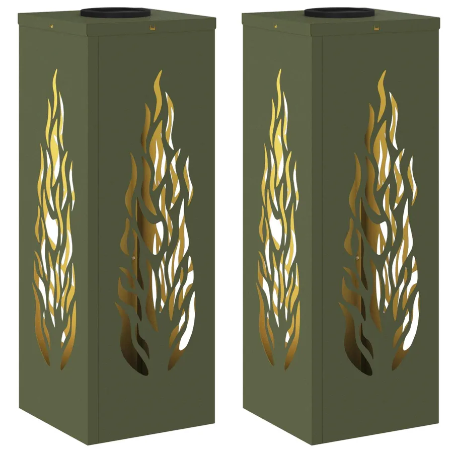 Lumière de chemin LED solaire 2 pcs Blanc chaud 18 x 18 x 50 cm - 2