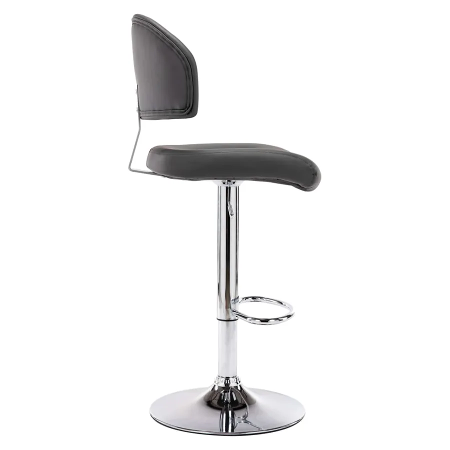 Tabouret de bar Gris Similicuir - 3