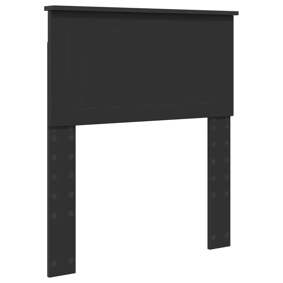 Cadre de lit Noir et argent 75 x 190 cm Bois d'ingénierie - 6