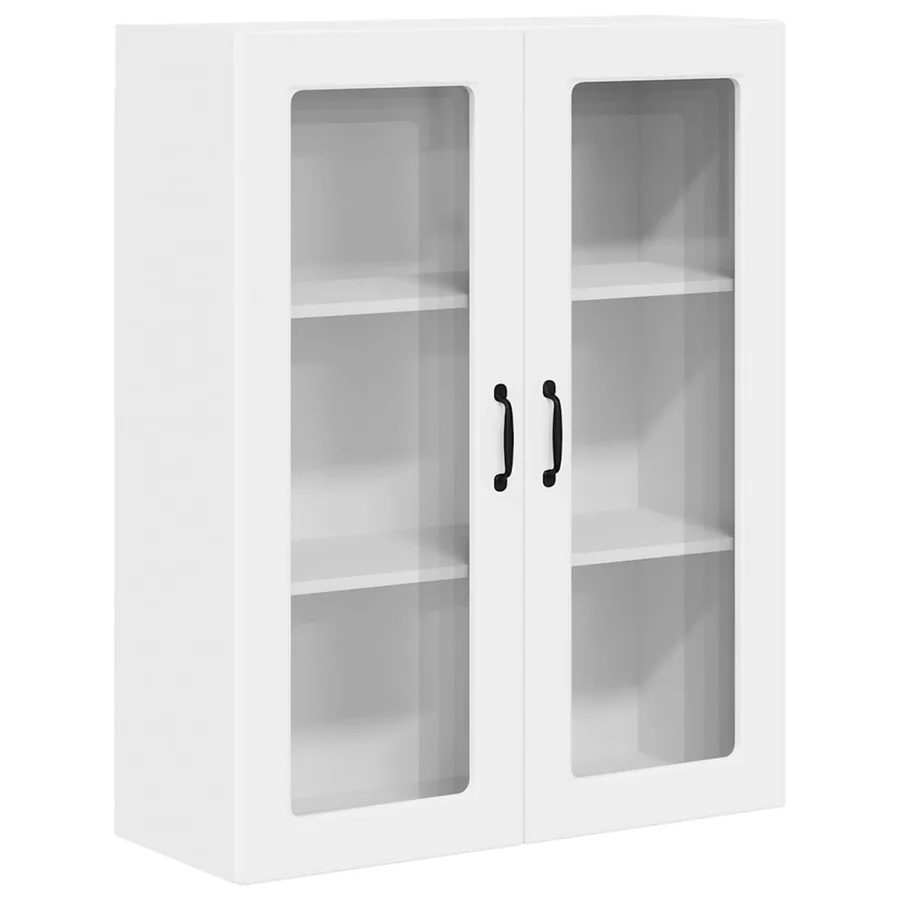 Cabinet en verre mural PORTO Blanc 80 x 31 x 100 cm - 2