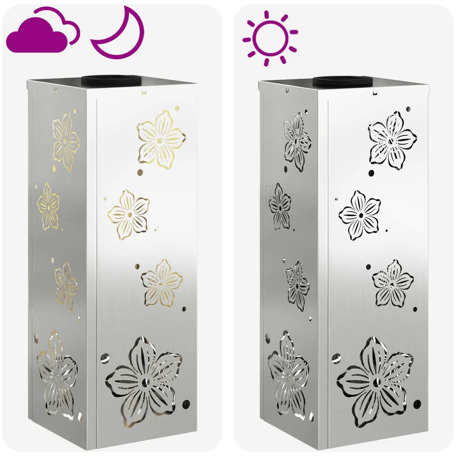Lumière de chemin LED solaire 2 pcs Blanc chaud 18 x 18 x 50 cm - 13