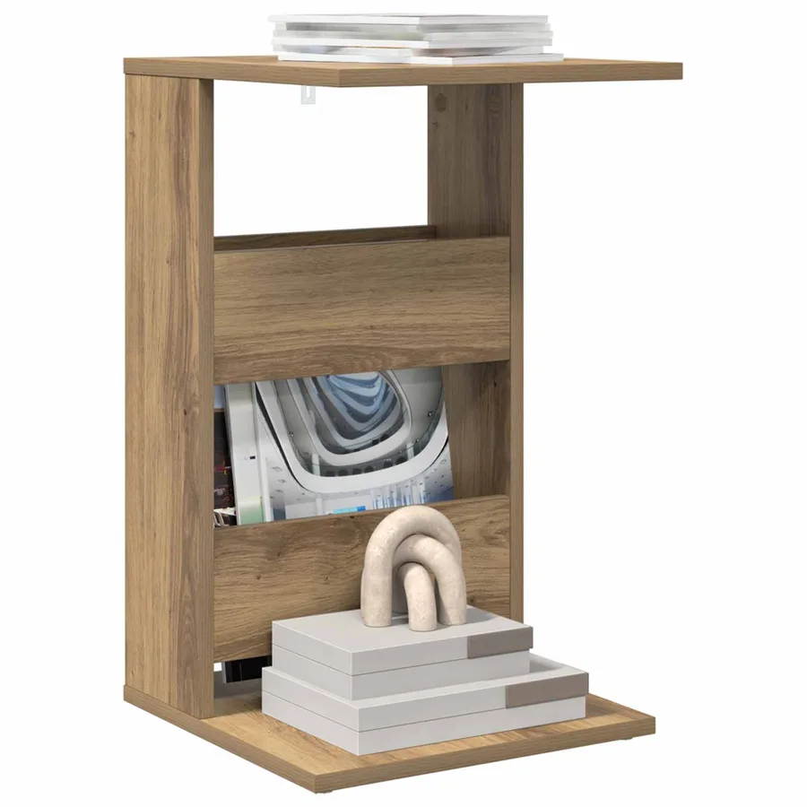 Table d'appoint Chêne artisanal 40 x 35 x 60,5 cm - 3