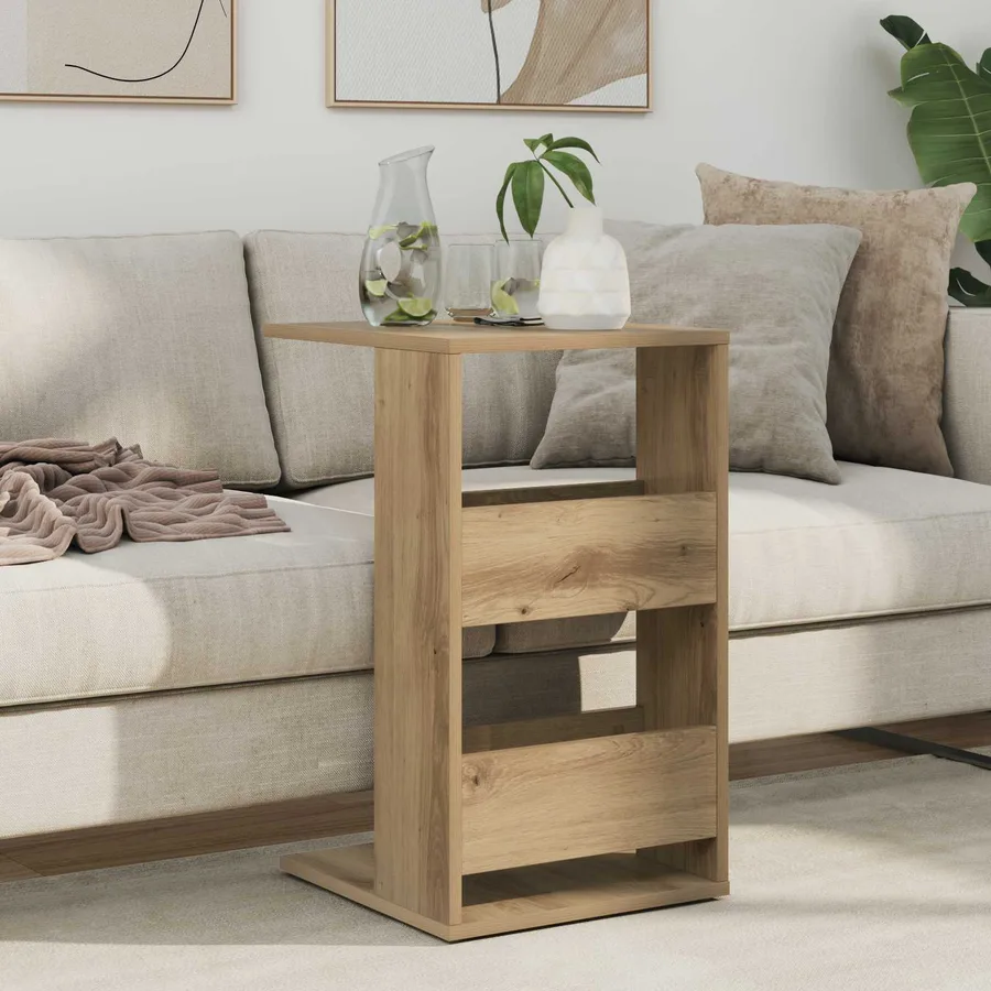 Table d'appoint Chêne artisanal 40 x 35 x 60,5 cm - 4