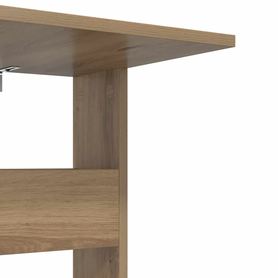 Table d'appoint Chêne artisanal 40 x 35 x 60,5 cm - 9