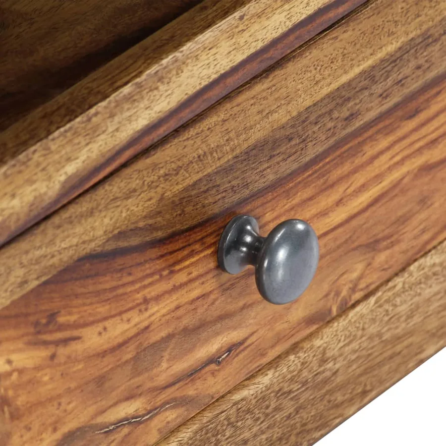 Meuble TV 120x30x40 cm Bois de Sesham solide - 7