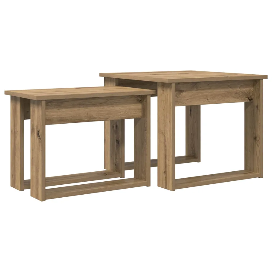 Ensemble de tables basses 2 pcs Chêne artisanal 50 x 52 x 42 cm - 2