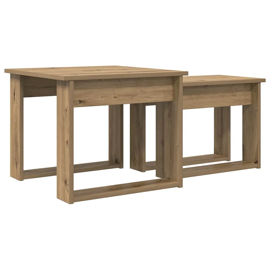 Ensemble de tables basses 2 pcs Chêne artisanal 50 x 52 x 42 cm - 8