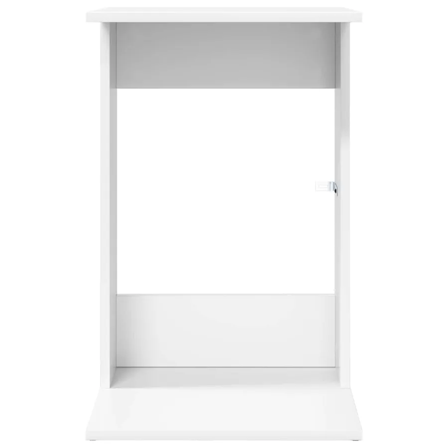 Table d'appoint Blanc 40 x 38 x 62,5 cm Bois d'ingénierie - 5