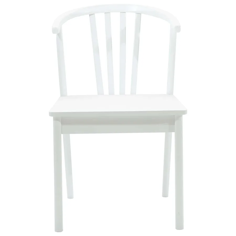 Chaise de salle à manger 2 pcs Blanc Bois de caoutchouc massif - 5