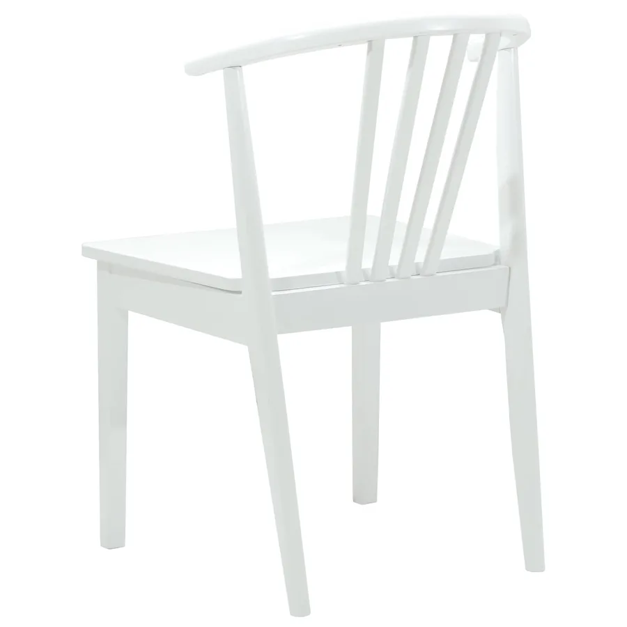 Chaise de salle à manger 2 pcs Blanc Bois de caoutchouc massif - 7