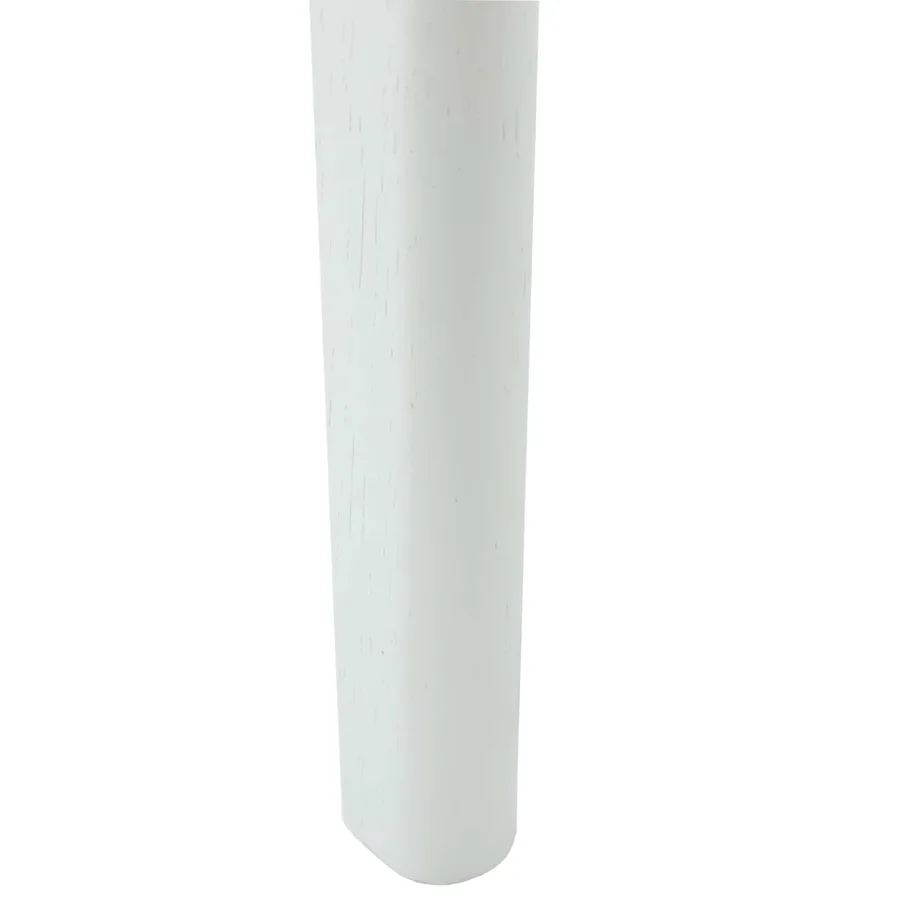 Chaise de salle à manger 2 pcs Blanc Bois de caoutchouc massif - 8