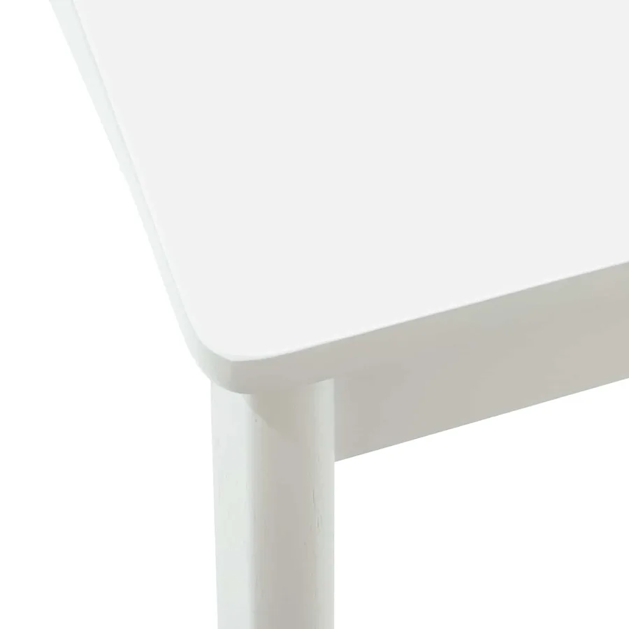 Chaise de salle à manger 2 pcs Blanc Bois de caoutchouc massif - 9
