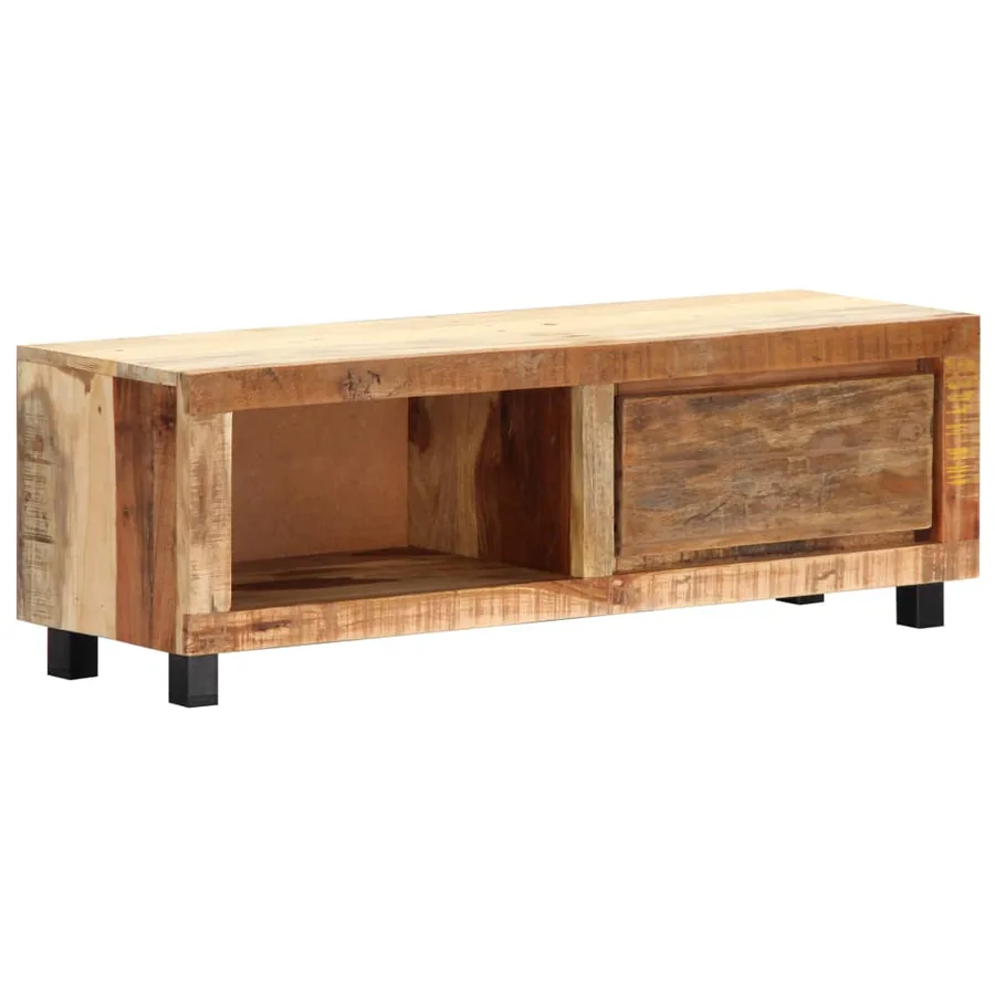 Meuble TV 100x30x33 cm Bois de récupération massif - 11