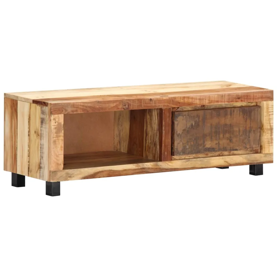Meuble TV 100x30x33 cm Bois de récupération massif - 14