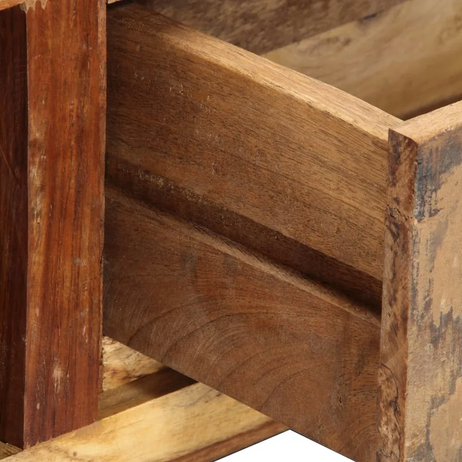 Meuble TV 100x30x33 cm Bois de récupération massif - 8