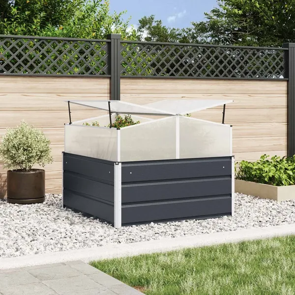 Jardinière Anthracite 100 x 100 x 77 cm Acier galvanisé