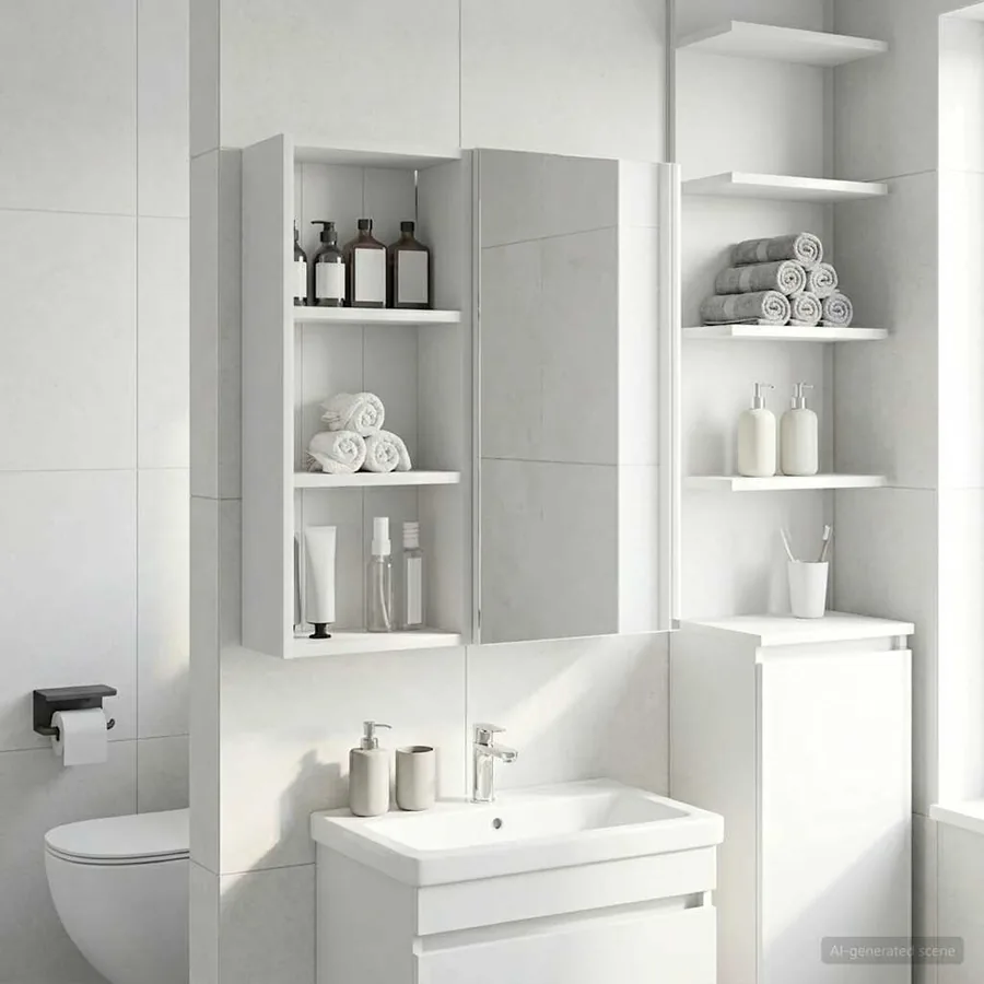 Armoire murale de salle de bain Blanc 30 x 14 x 70 cm
