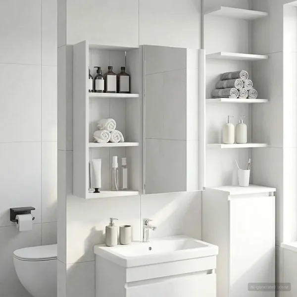 Armoire murale de salle de bain Blanc 30 x 14 x 70 cm