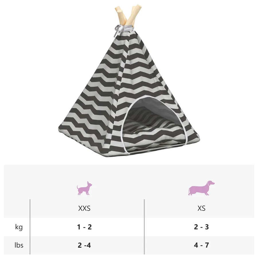Teepee pour animaux de compagnie avec coussin 40 x 40 x 50 cm - 11