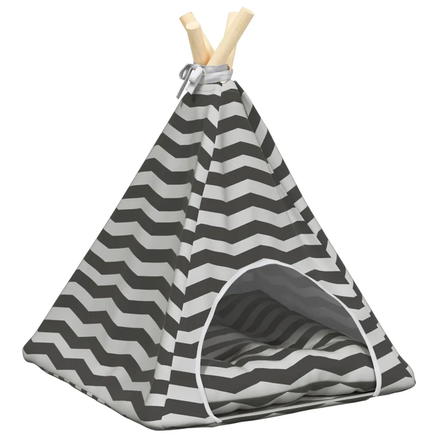 Teepee pour animaux de compagnie avec coussin 40 x 40 x 50 cm - 2
