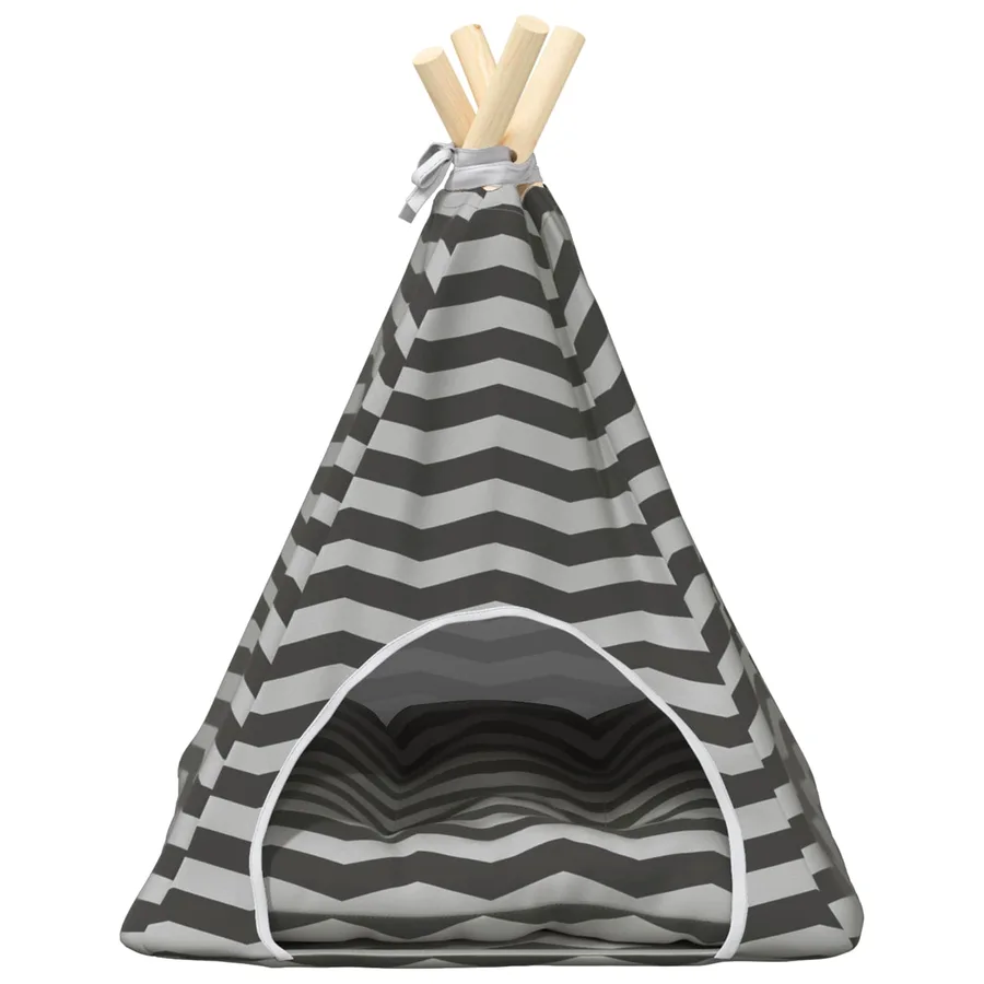 Teepee pour animaux de compagnie avec coussin 40 x 40 x 50 cm - 5