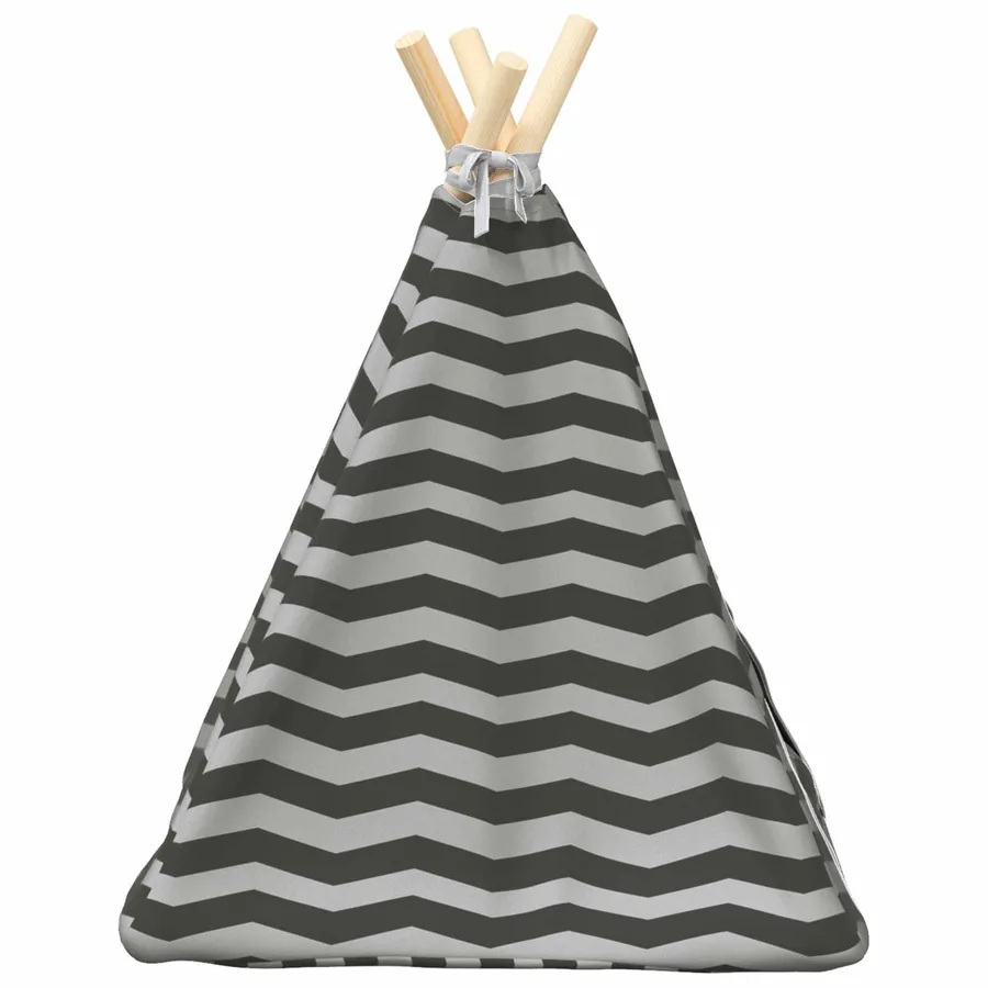 Teepee pour animaux de compagnie avec coussin 40 x 40 x 50 cm - 6
