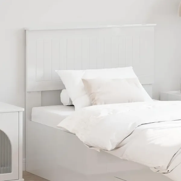 Tête de lit Blanc Brillant Bois d'ingénierie