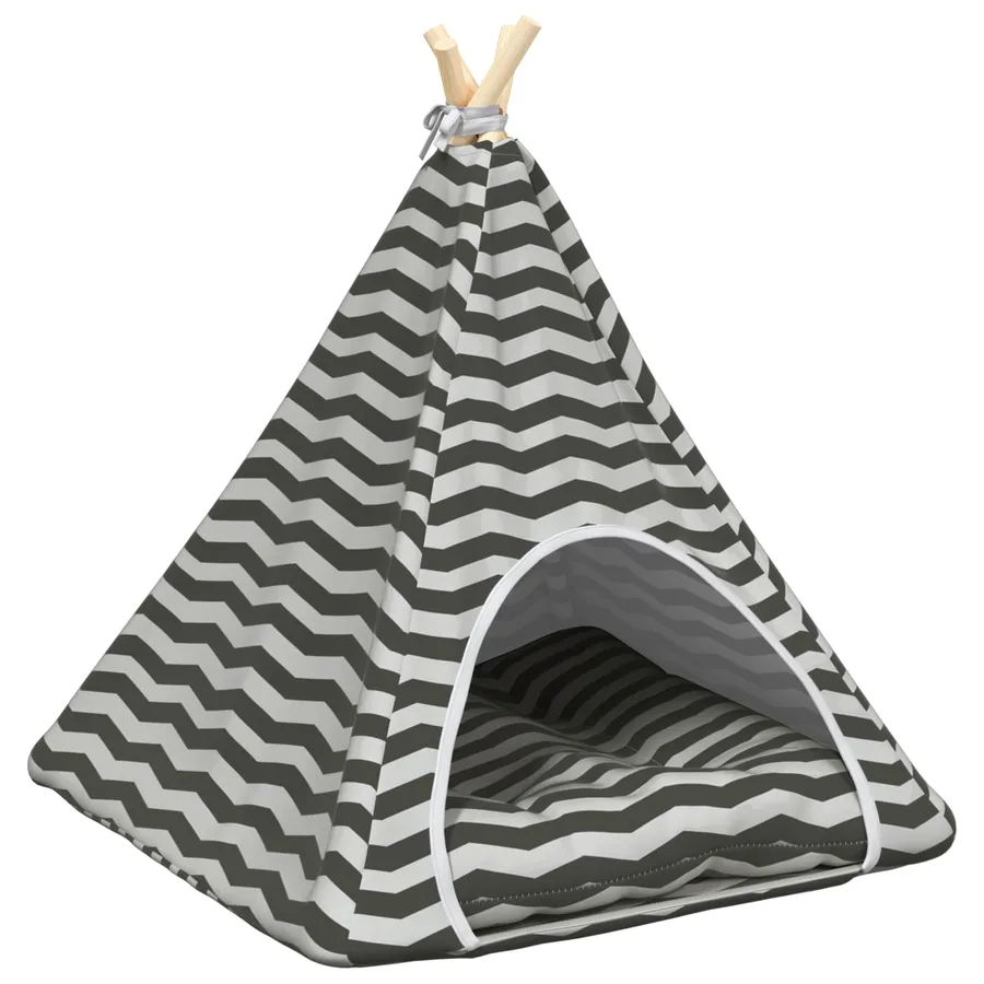 Teepee pour animaux de compagnie avec coussin 60 x 60 x 70 cm - 2