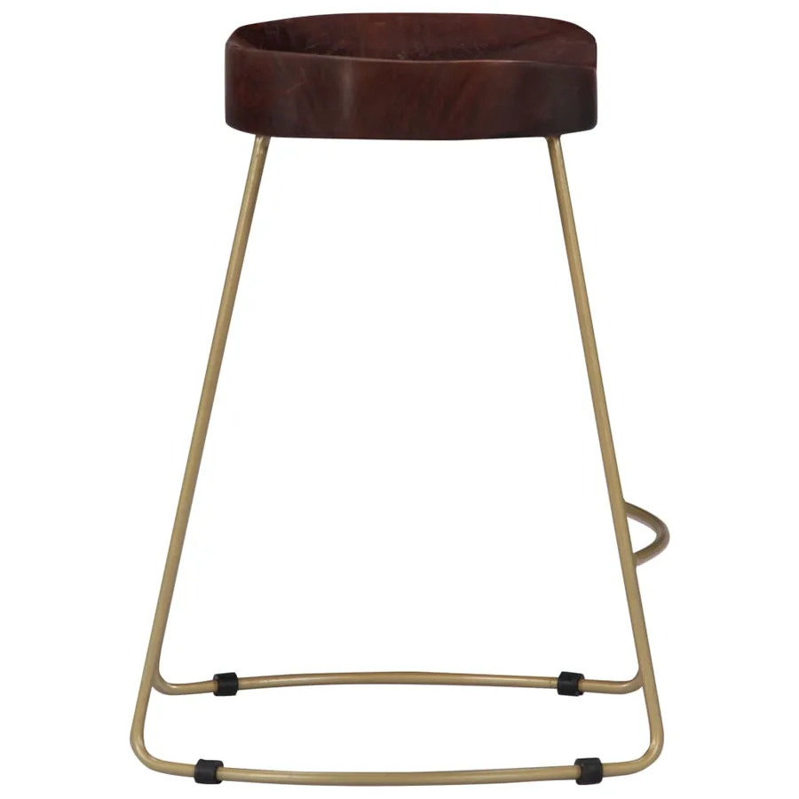 Tabourets de bar Gavin lot de 2 bois de manguier massif - 5