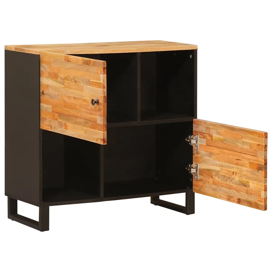 Meuble d'appoint Marron 80 x 33 x 75 cm Bois de mangue massif - 2