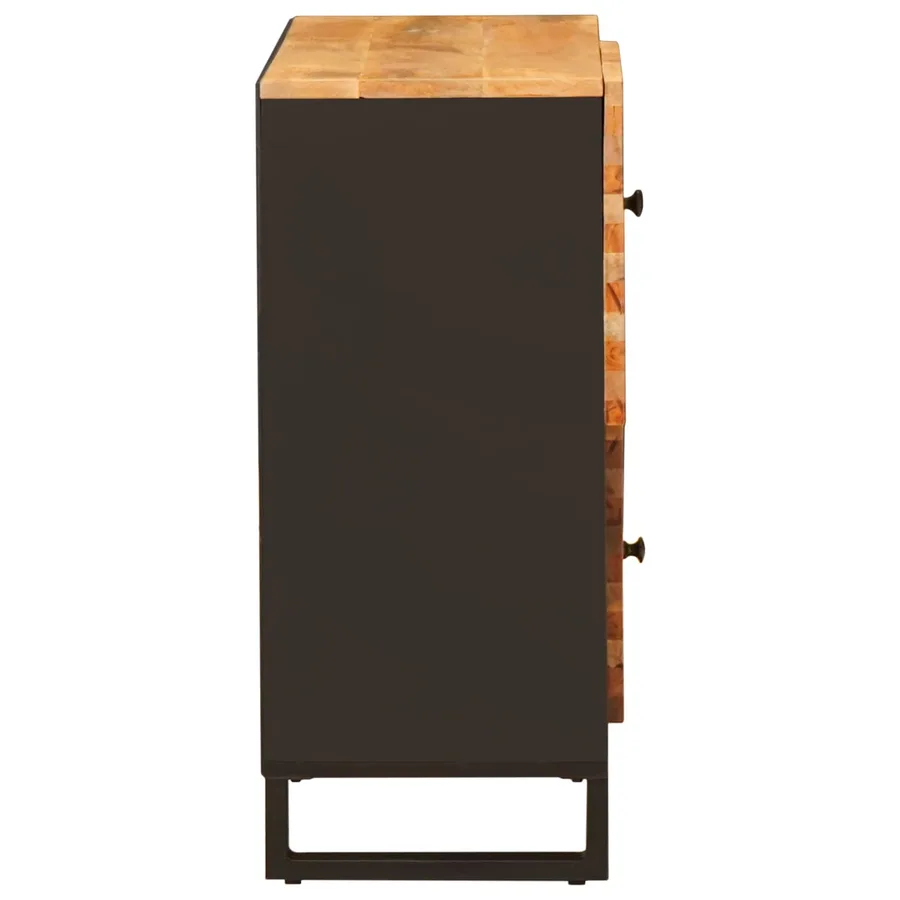 Meuble d'appoint Marron 80 x 33 x 75 cm Bois de mangue massif - 4