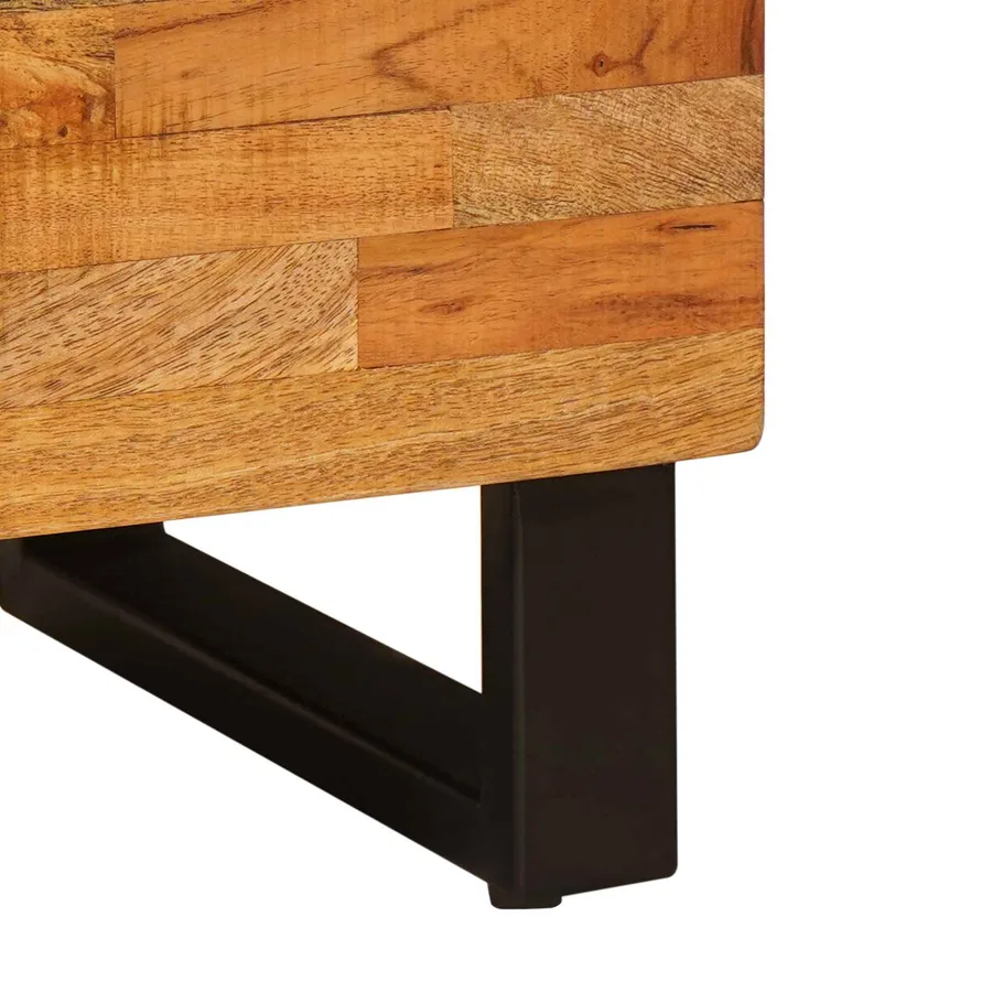 Meuble d'appoint Marron 80 x 33 x 75 cm Bois de mangue massif - 8