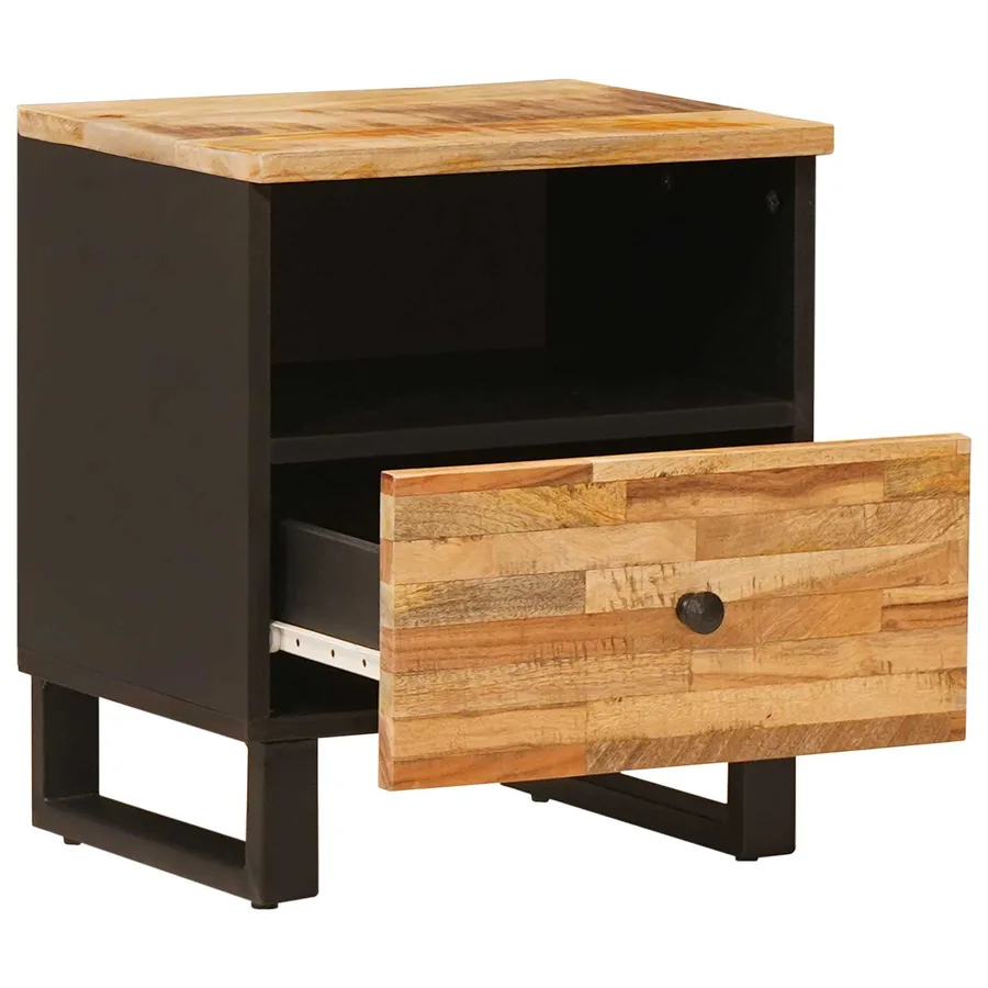 Armoire de lit Marron 40 x 33 x 46 cm Bois de mangue massif - 2