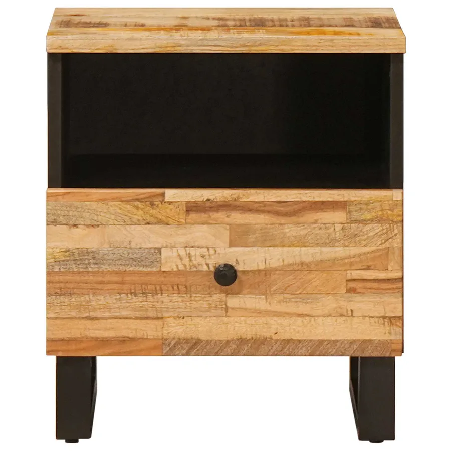 Armoire de lit Marron 40 x 33 x 46 cm Bois de mangue massif - 3