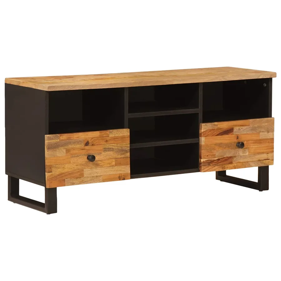 Meuble TV Corona Marron 100 x 33 x 46 cm Bois de mangue massif