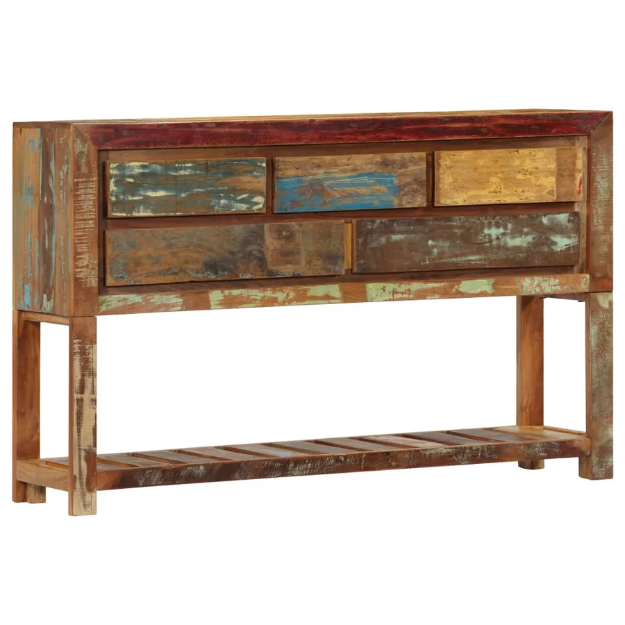 Buffet 120x30x75 cm Bois de récupération solide - 11