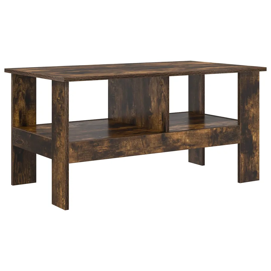 Table basse Chêne fumé 90 x 50 x 45 cm Bois d'ingénierie - 2