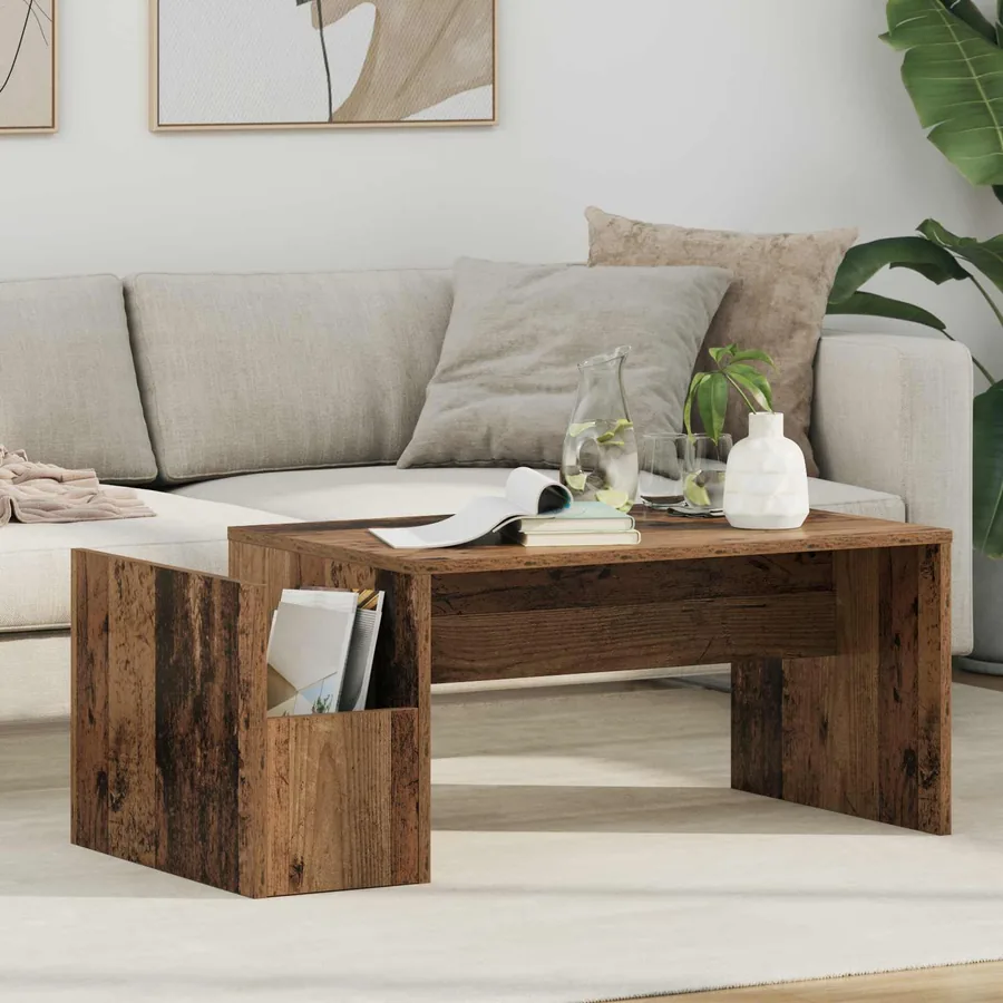 Table basse Bois ancien 90 x 45 x 35 cm Bois d'ingénierie