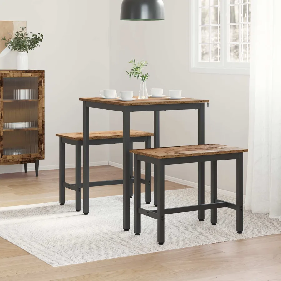 Table de salle à manger / Table de repas 60 x 60 x 75 cm MÉTAL - 4