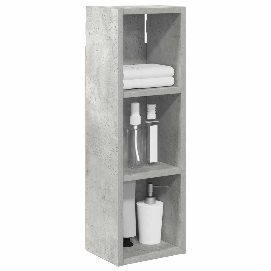Armoire murale de salle de bain Gris Béton 20 x 16 x 62,5 cm - 3