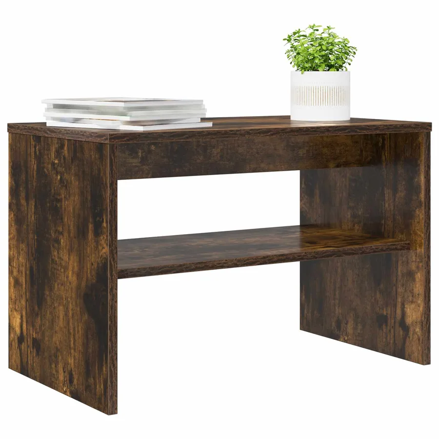 Meuble TV Chêne fumé 60 x 35 x 40 cm Bois d'ingénierie - 3