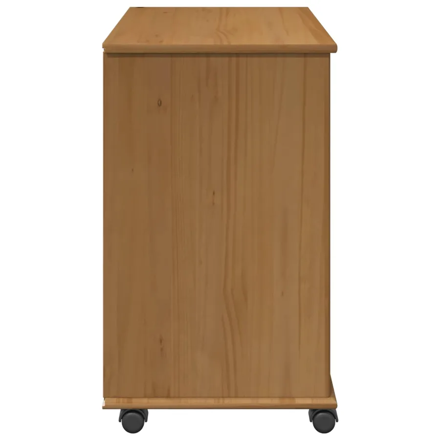 Cabinet roulant avec roue Marron miel 63,5 x 39 x 65,5 cm - 6
