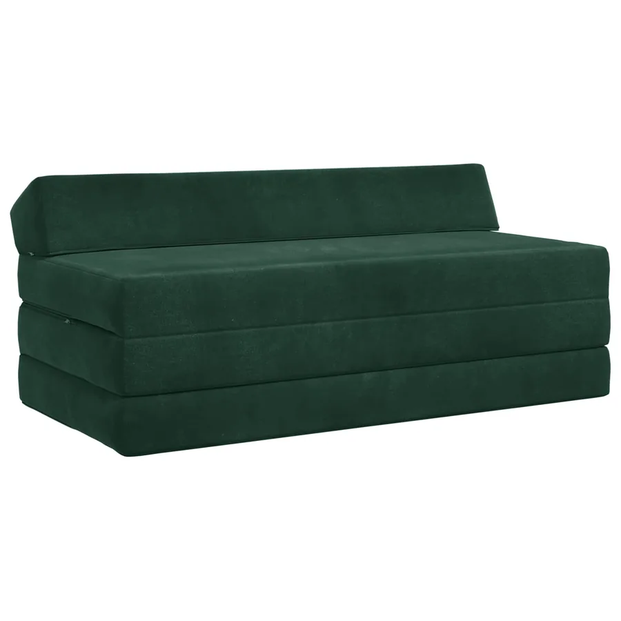 Canapé-lit pliable Vert foncé 120 x 60 x 49 cm Tissu