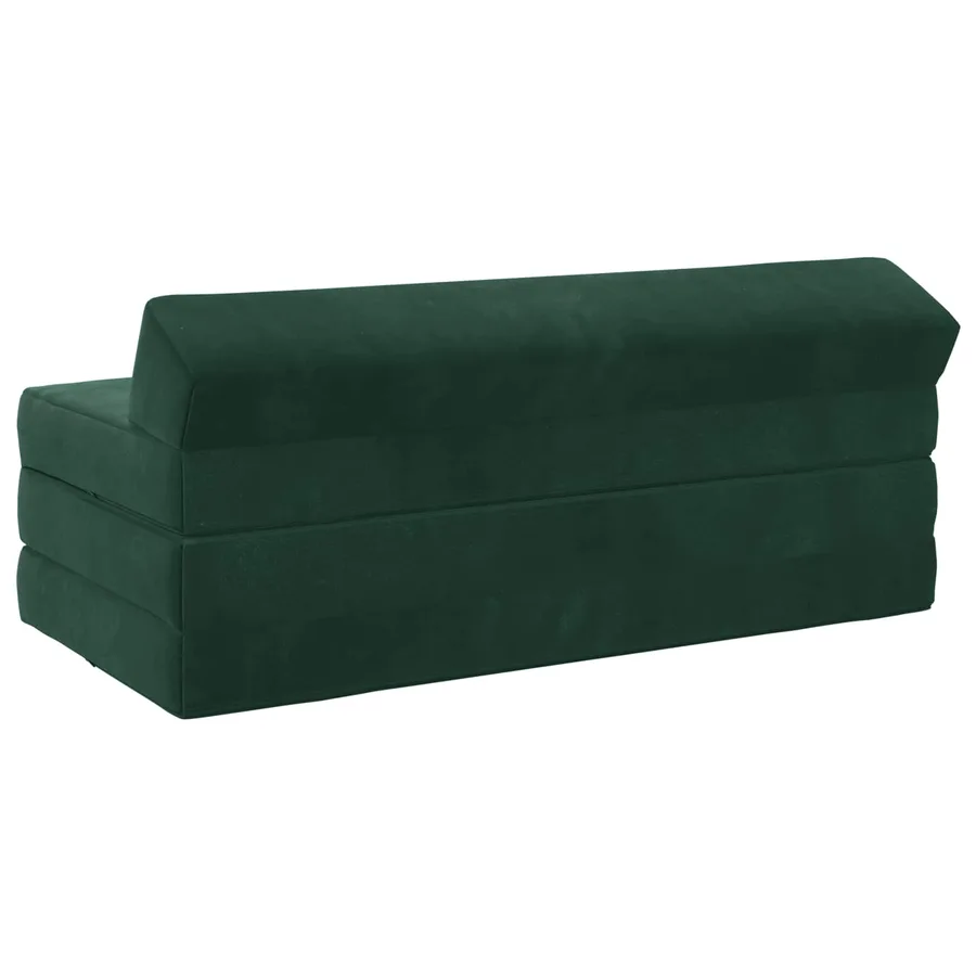 Canapé-lit pliable Vert foncé 120 x 60 x 49 cm Tissu - 4