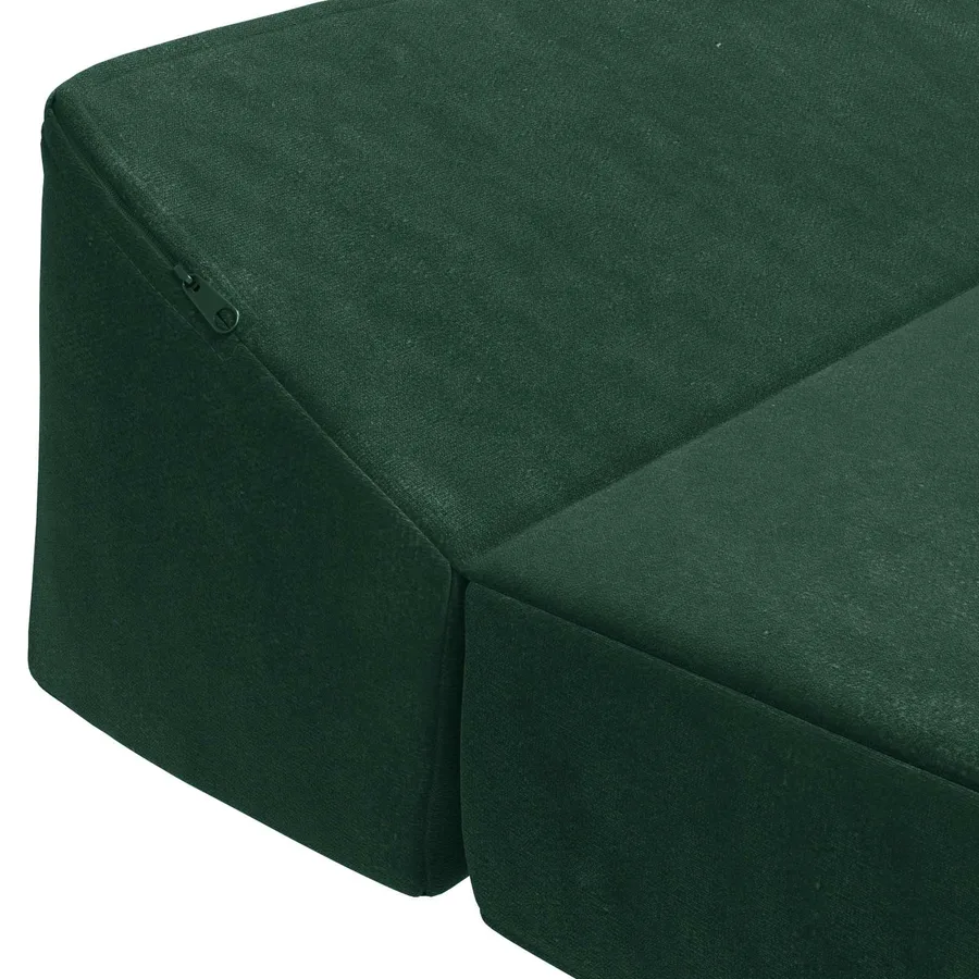 Canapé-lit pliable Vert foncé 120 x 60 x 49 cm Tissu - 5