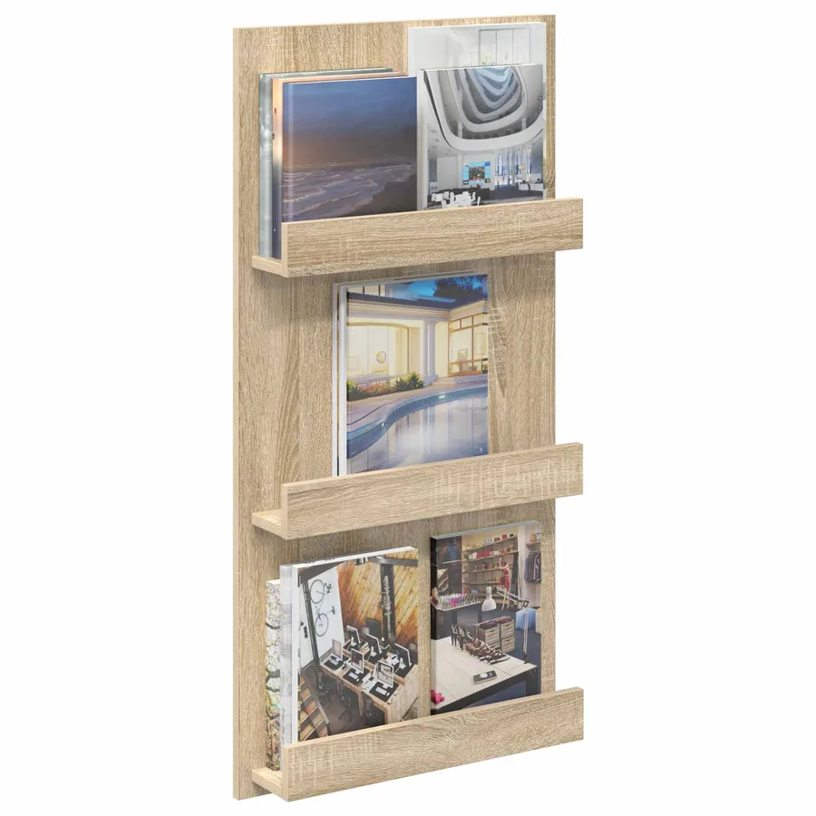 Étagère à magazines avec étagère Chêne Sonoma 51 x 11 x 102 cm - 3
