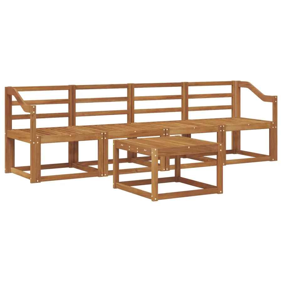 Ensemble de canapés d'extérieur 5 pcs Naturel - 2